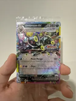 Pokemon Umbreon EX Prismatic Evolutions Stamped Promo Card 060/131 Sealed - Image 1