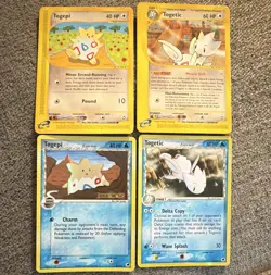 Nintendo Pokemon TCG Togepi Togetic 4 Card Lot Aquapolis EX Dragon Frontiers - Image 1