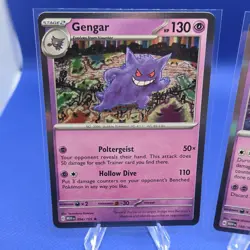 Pokemon TCG Scarlet & Violet 151 2-Card Holo Lot Gengar 094/165 Mewtwo 150/165 - Image 2