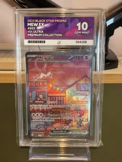 Pokemon Mew EX SVP 053 Pokemon 151 UPC Promo ACE 10 Gem Mint perfect subgrades - Image 1