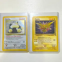 Pokemon TCG Base Set Snorlax 11/64 & Zapdos 30/62 1999 Non-Holo Lot or separate - Image 1