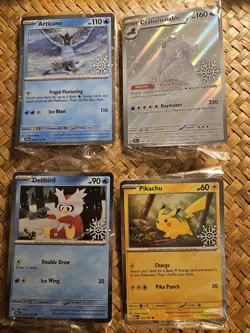 FULL SET Pokemon 2025 Holiday Advent Calendar Promo 8 Snowflake Stamp Cards Lot - Image 2