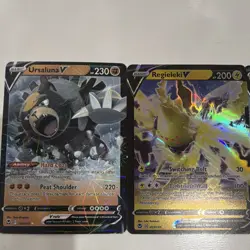 Pokemon TCG Silver Tempest V Full Art Holo Lot 4: Ursaluna/Regieleki/Unown - Image 2