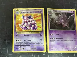 Pokemon TCG Lot 3 Nidoking 45/108 Nidorino 44/114 Nidoran Steam Siege - Image 2