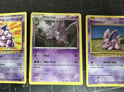 Pokemon TCG Lot 3 Nidoking 45/108 Nidorino 44/114 Nidoran Steam Siege - Image 3