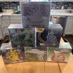Pokemon Tcg Elite Trainer Box Lot Of 6 Factory Sealed With Plastic Case. - Image 1