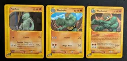 Pokemon TCG Expedition Machop Machoke Machamp 3-Card Lot 2002 E-Reader MP-HP - Image 1