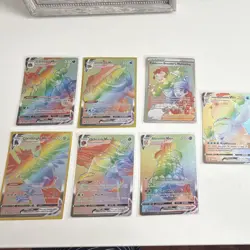 Nintendo Pokemon TCG 7-Card VMAX Lot Galarian Darmanitan/Corviknight Holo - Image 1