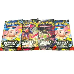 Pokemon TCG Perfect Order Sealed Booster Pack Lot of 4 - 10 Cards Each English - Image 1