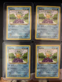 Pokemon TCG Shadowless Squirtle 63/102 - Lot Of (12) Cards - Image 1