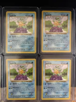 Pokemon TCG Shadowless Squirtle 63/102 - Lot Of (12) Cards - Image 3