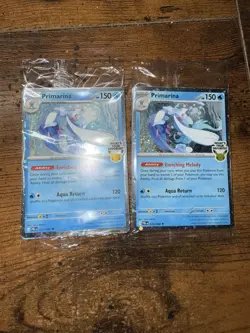 Pokemon TCG Primarina 020/084 Pitch Black Stamped Promo SEALED (Lot of 2) - Image 1