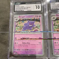 Pokemon TCG Lot (2) - Gengar 094/165 151 - CGC 10 Holo EN - SWIRL and CGC #’S!! - Image 2