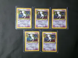 Lot of 5 Vintage Pokemon TCG Holographic Promo 9 Mew Trading Cards - Image 1