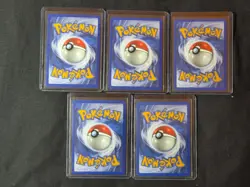 Lot of 5 Vintage Pokemon TCG Holographic Promo 9 Mew Trading Cards - Image 2