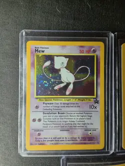 Lot of 5 Vintage Pokemon TCG Holographic Promo 9 Mew Trading Cards - Image 3