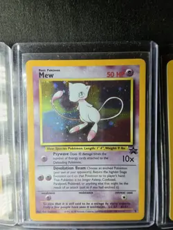 Lot of 5 Vintage Pokemon TCG Holographic Promo 9 Mew Trading Cards - Image 4