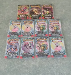 Pokemon Pokemon TCG Journey Together Booster Pack Lot 11 Packs English - Image 1
