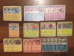 Pokemon TCG 27 card lot ALL COSMOS Holos, near mint condition, mixed rarities. - Image 1