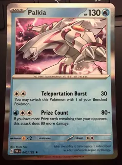 Pokemon TCG Dialga SSP 135/191 & Palkia PAR 040/182 Holo Rare Card Lot (2) NM - Image 4