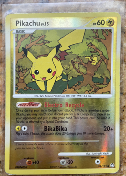 Pokemon TCG 2007 Diamond & Pearl Mysterious Treasures RevHolo Pikachu 94/123(HP) - Image 1