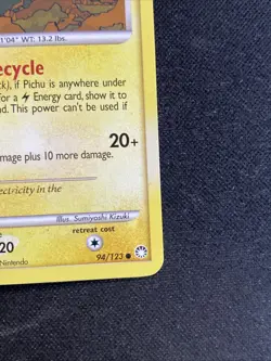 Pokemon TCG Pikachu Card 94/123 Non-Holo Common, Mysterious Treasures Series - Image 5