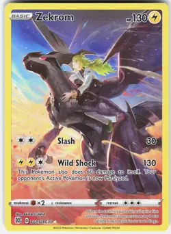 Pokemon Zekrom TG05/TG30 Holo Brilliant Stars Trainer Gallery Pokemon NM - Image 1