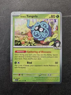 Pokemon TCG Ascended Heroes Erika's Tangela + Larry's Komala Cosmos Holo Bundle - Image 4