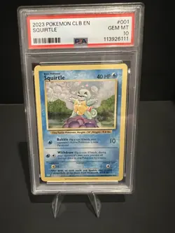 PSA 10 Bulbasaur Charmander Squirtle set 2023 POKEMON CLC-TRADING CLASSIC #001 - Image 3