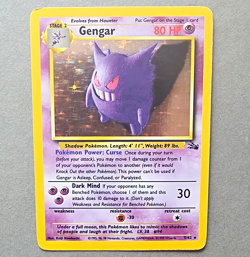 Gengar 5/62 Fossil Unlimited Holo Rare Pokemon TCG WOTC 1999 English 80HP - Image 1