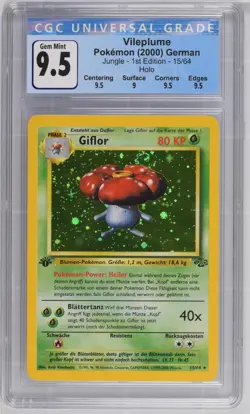 Vileplume Holo Jungle - 1st Edition 9.5/64 NM CGC GEM MINT 9.5 8102 - Image 1