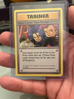 Secret Pokemon TCG Card Evolutions Here Comes Team Rocket 113/108 Trainer - Image 2