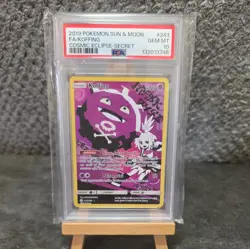 2019 POKEMON SUN & MOON COSMIC ECLIPSE SECRET #243 FULL ART/KOFFING PSA 10 - Image 1