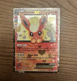 Pokemon TCG Flareon EX Holo Ultra Rare RC6/RC32 Generations RC HP 170 - Image 1
