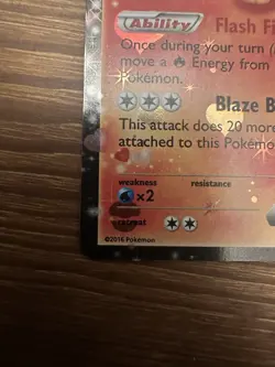 Pokemon TCG Flareon EX Holo Ultra Rare RC6/RC32 Generations RC HP 170 - Image 4