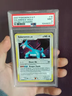 💫 Bleed Swirl 💫 Pokemon Salamence 18/132 Secret Wonders Holo Rare - PSA 9 Mint - Image 1
