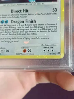 💫 Bleed Swirl 💫 Pokemon Salamence 18/132 Secret Wonders Holo Rare - PSA 9 Mint - Image 3