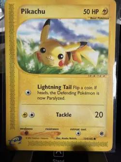 Pokemon Card - Pikachu Expedition Base Set 124/165 Common - Image 1