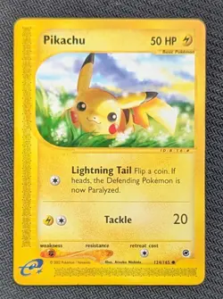 Pikachu - 124/165 - Non-Holo - Common - Unlimited - Expedition Base Set - Image 1