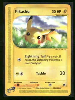Pikachu 124/165 LP - Common - Expedition Base Set - Pokemon TCG - Image 1