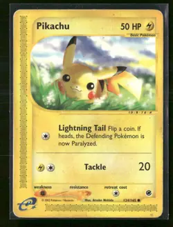 Pikachu 124/165 HP - Common - Expedition Base Set - Pokemon TCG - Image 1