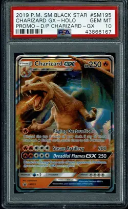 CHARIZARD GX 2019 POKEMON SM BLACK STAR PROMO #195 PSA 10 GEM MINT - Image 1
