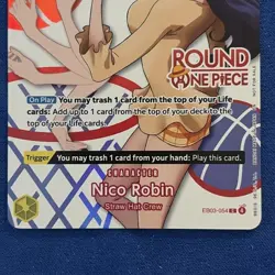 One Piece x Round 1 ENGLISH Promo Card - Nico Robin EB03-054 - Image 3