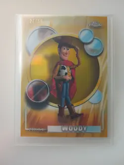 2026 Topps Chrome Disney Woody (Toy Story 5) #194 GOLD Wave Refractor /50 - Image 2