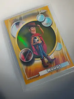 2026 Topps Chrome Disney Woody (Toy Story 5) #194 GOLD Wave Refractor /50 - Image 5