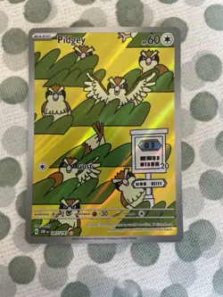 Pokemon TCG Pidgey 207/197 Obsidian Flames Illustration Rare Card - Image 1