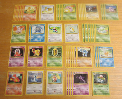 1999 Pokemon Base Unlimited TCG Lot of 159 Trading Cards w/25 UNCOMMONS - Image 2