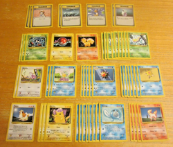 1999 Pokemon Base Unlimited TCG Lot of 159 Trading Cards w/25 UNCOMMONS - Image 4