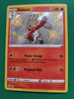 Pokemon Raboot Holo Card SV016/SV122 Shining Fates Shiny Vault NM Condition - Image 1