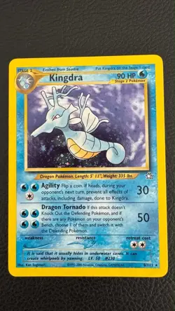 Vintage Kingdra neo genesis holo pokemon card 8/111 - Image 1